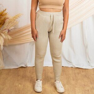 Ribbed Knit Jogger Pants